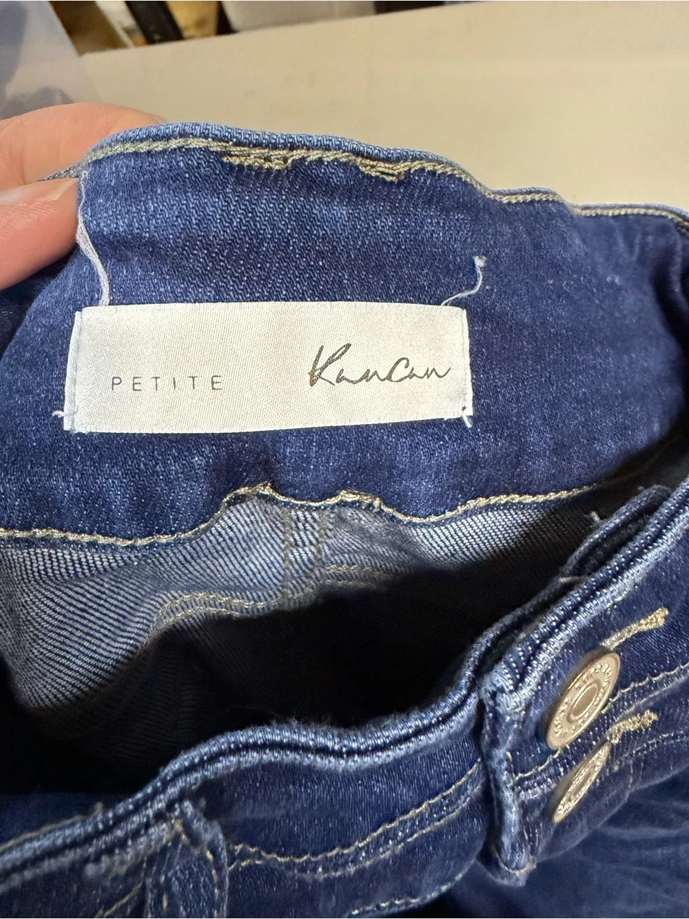 Kancan Women’s Dark Blue Denim Jeans - High Waist Stretch size 3 PETITE